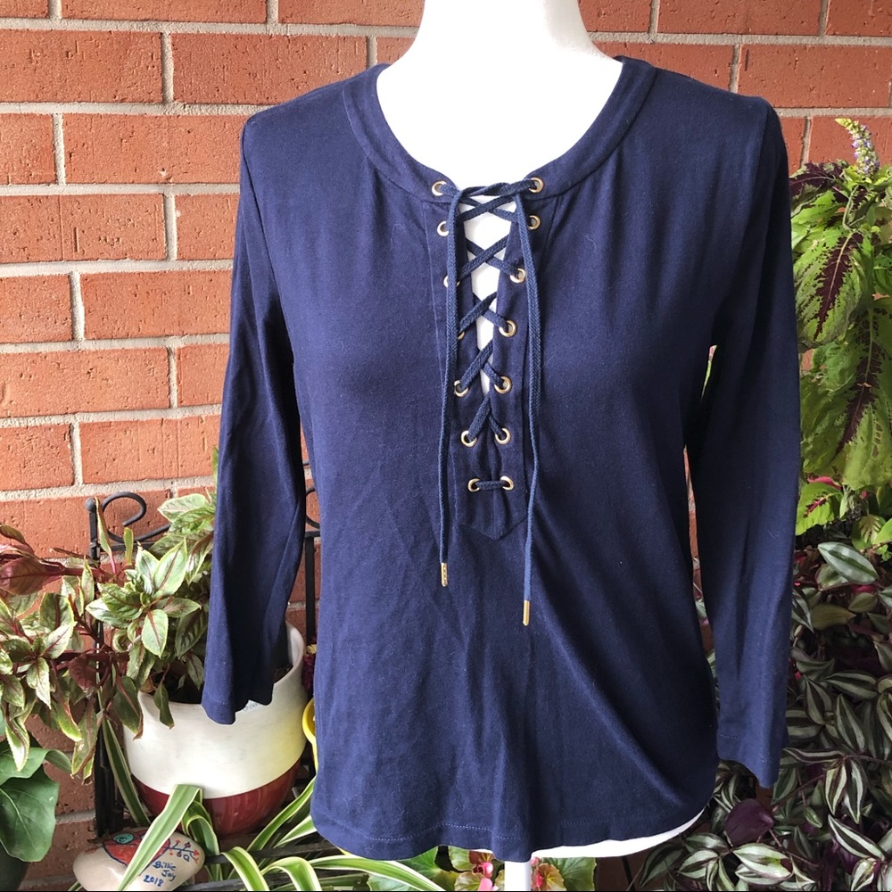 J.Crew lace-up top